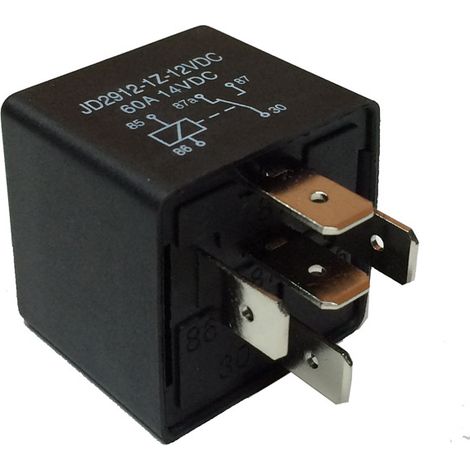 Kfz-Relais 60A 12VDC 5-polig JD2912 1ZS mit kupferummanteltem Draht (1/4)