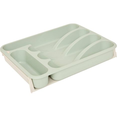 Range-couverts poly extensible 6 compartiments vert - 5five (1/5)