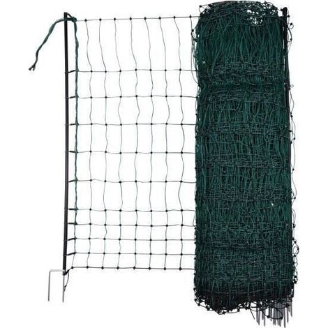 Filet de protection volaille 25 m – Hauteur 106 cm – Double pointe – Fil renforcé pour solidité – Grillage souple – Ako Agrartechnik (1/10)