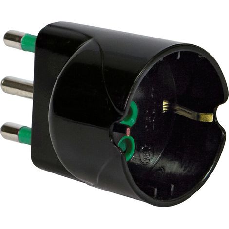 FME 82.611 ADATTATORE 16A 2P+T SCHUKO GARANTI NERO- 50,0 pz