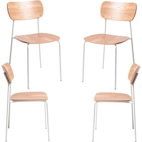 Packs Sillas Comedor - Pack 4 Sillas Vognor - Blanco (1/5)