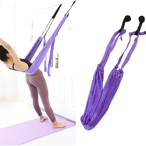 Aerial-Yoga-Gurt für Hüftöffnung, Spagat, Dehnung, Training, elastischer Gürtel (lila) (1/5)