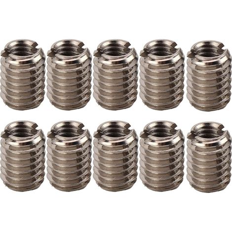 Lot de 10 inserts filetés en acier inoxydable, réducteurs femelle (1/5)
