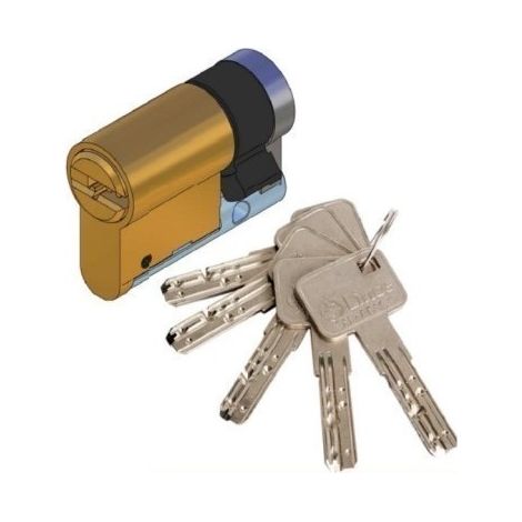 Cilindro Seguridad  30X10Mm C6 Laton Leva Larga Lince
