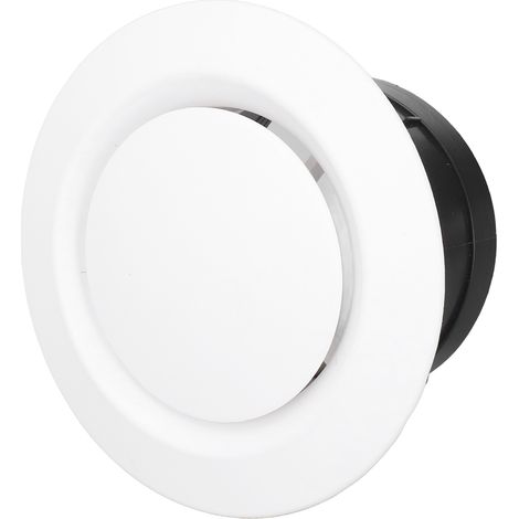 Grille d'aération réglable en ABS, murale, flexible, ronde, peu encombrante, pour salle de bain ou bibliothèque, 15 cm (6 po). (1/5)