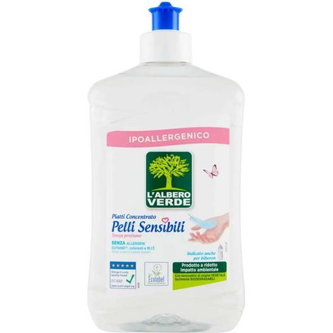 L'Albero Verde Detersivo Piatti Concentrato Ipoallergenico 500ml