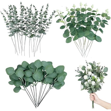 30 Artificiel Plantes Feuilles Eucalyptus Artificielles Interieur (1/5)
