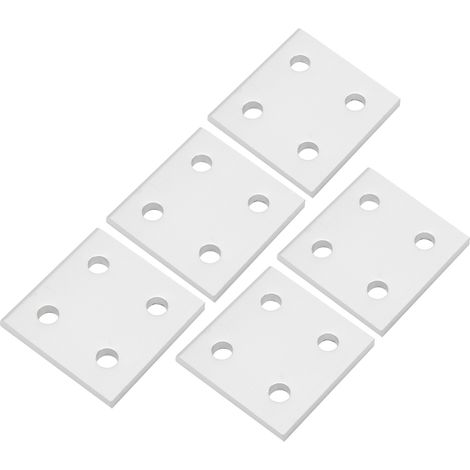 Plaque de raccordement verticale à 4 trous (5 pièces) pour profilés d'extrusion d'aluminium - 2040 (1/5)