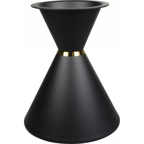 Base redonda, pata de mesa, marco, pedestal de mesa, reloj de arena negro, 49 cm (1/5)