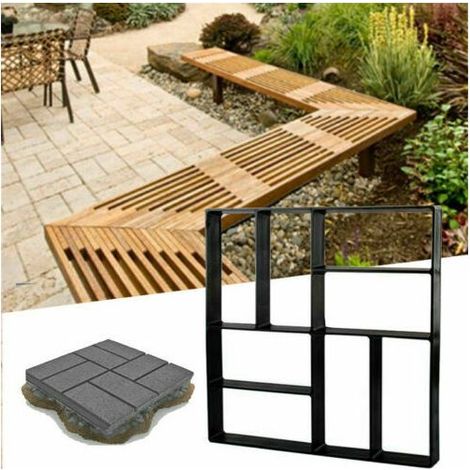Betonform Pflasterform Betonpflaster Gehweg Form Schalungsform zum Selber Gießen Von Gehweg für Beton Wiederverwendbar 40 x 40 cm (1/5)