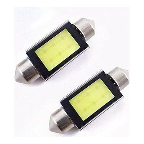 Auto-Cob-LED-Kennzeichenbeleuchtung, 2 Stück, Xenon-Weiß, 36 mm, 6418 C5W, 4 W, Glühbirnen, 12 V, LED-Scheinwerfer, Auto-Lenklampe, Bremssignal, Rückfahrlicht (Weiß) (1/5)