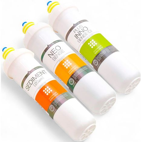Kit 3 Filter Ersatz Umkehrosmose COWAY P-160 Crystal Circle – Sediment, Neo-Sense, Post-Kohlenstoff