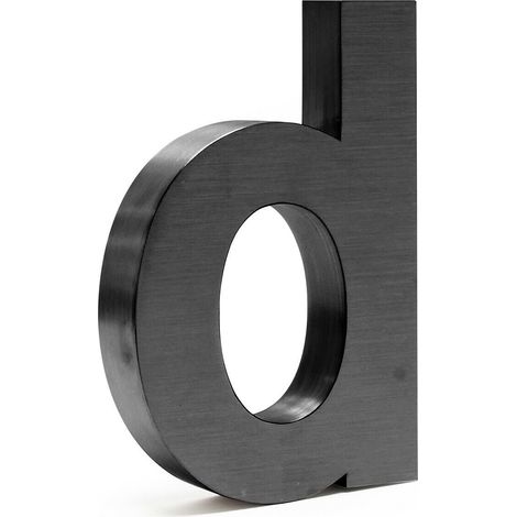 Placa número de casa "c" arial antracita 3D 15cm acero fino resistente a la intemperie 160001450 (1/4)