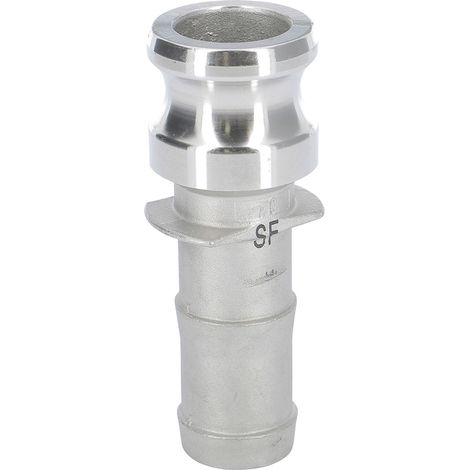 Raccord rapide à cames inox adaptateur cannelé E - 1''1/4 (33/42)