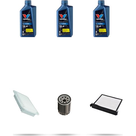 Kit tagliando 3 FILTRI e 3L OLIO compatibile con Peugeot 107 1.0 50kw Dal 2005 (1/5)