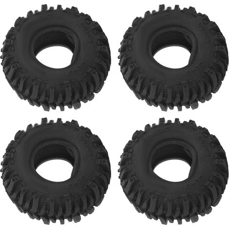 Pneus en caoutchouc RC (pièces) : forte absorption des chocs, résistance à l'usure, roues légères compatibles avec le crawler RC AXIAL 1/24 SCX24 (1/5)
