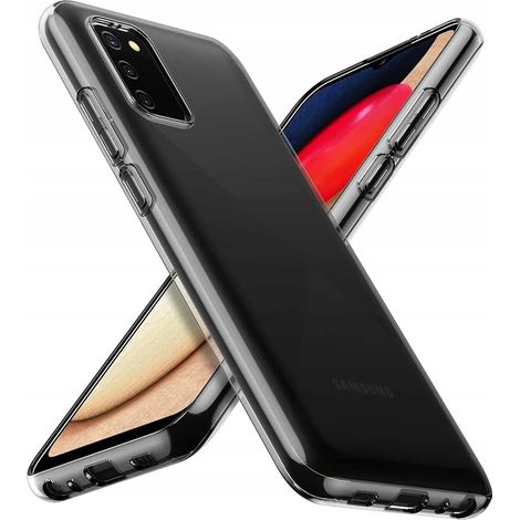 Étui pour Samsung Galaxy A02S ultra fin en silicone transparent avec dos en verre (1/5)