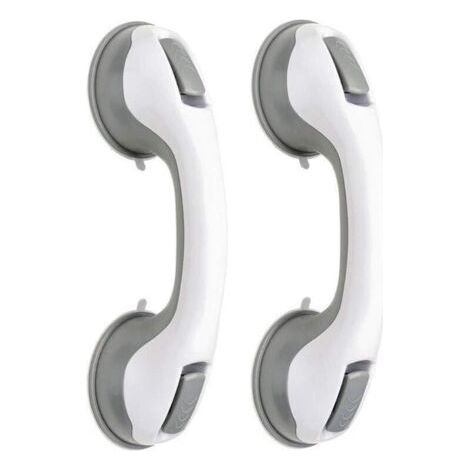 2 Pezzi Maniglia per vasca da bagno di sicurezza/Maniglia/Ventosa per doccia per bagno + WC (Grigio) (1/5)