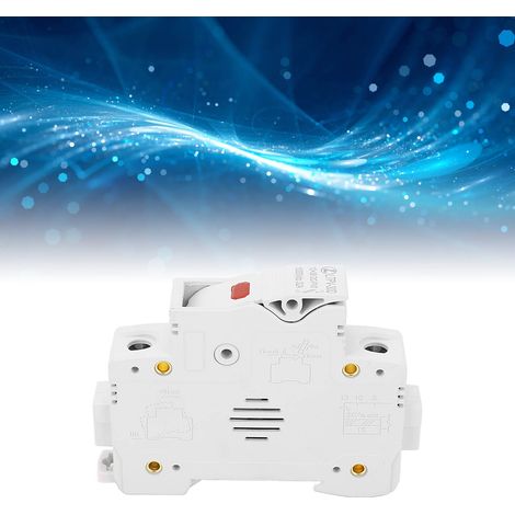 Porte-fusible miniature LTPV-30D 1000 V CC 32 A, monopôle, avec fusible photovoltaïque 20 A, montage sur rail DIN 10 x 38 mm et témoin lumineux. (1/5)
