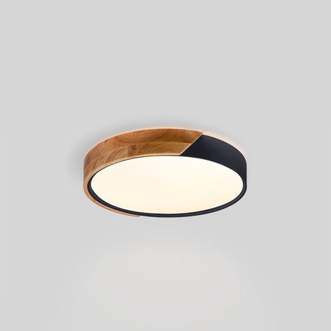 CCT LED-Deckenleuchte, Holz Polycarbonat, 24W ø40cm IP22