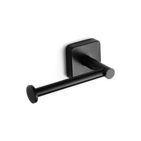 Portarotolo singolo con barra laterale a muro in acciaio inox nero opaco  CLODE-N kamalu