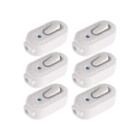 Stück 6A LED-Bipolarschalter mit Kontrollleuchte (1/5)