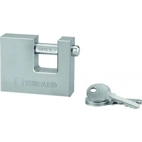 Lucchetto LAND arco in acciaio con 2 chiavi UNIKEY a chiave uguale THIRARD