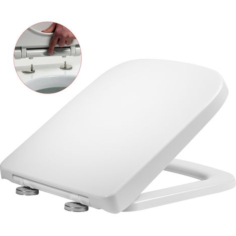 Roper Rhodes Linear Square Shaped Soft Close Toilet Seat - Top Fix Quick Release (1/5)