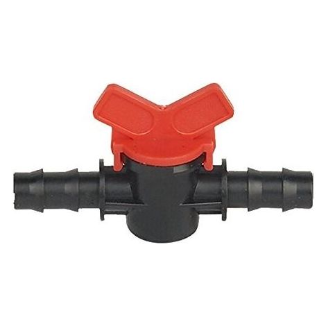 Vanne d'arrêt cannelée diamètre 16 – Raccord pour installation goutte à goutte – Pour espaces confinés – Matériau PVC – Palaplast (1/3)