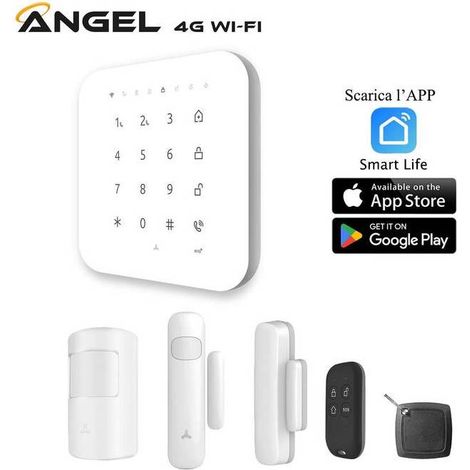 ANTIFURTO DOMESTICO ANGEL 4G WI-FI KIT COMPLETO