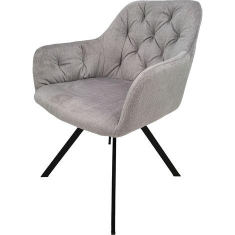 Set di 2 poltroncine girevoli Georgia grigio chiaro (1/3)