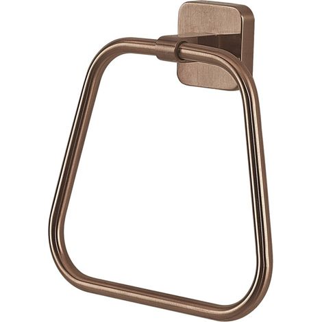 Portasalviette a muro ad anello in acciaio inox oro rosa Tonga di Gedy (1/2)