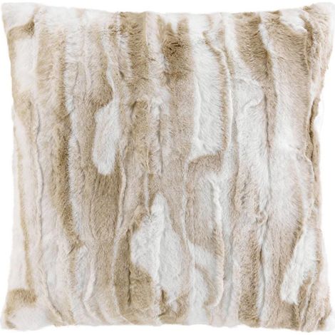 Coussin Imitation Fourrure "Cheyenne" 45x45cm Naturel