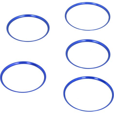 Lot de 5 anneaux de finition pour grilles d'aération de climatisation, compatibles avec Mercedes-Benz CLA et GLA (2013-2018), bleu. (1/5)