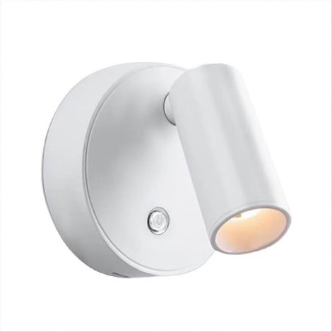 Wiederaufladbare magnetische LED-Lampe per USB, kabelloser Wandprojektor, kein Verkabeln oder Bohren erforderlich, Leselampe fürs Schlafzimmer, Nachttischlampe A (1/5)