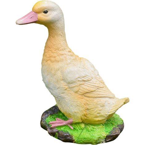 Fuente de rocalla de resina de pato amarillo para jardín (1/5)