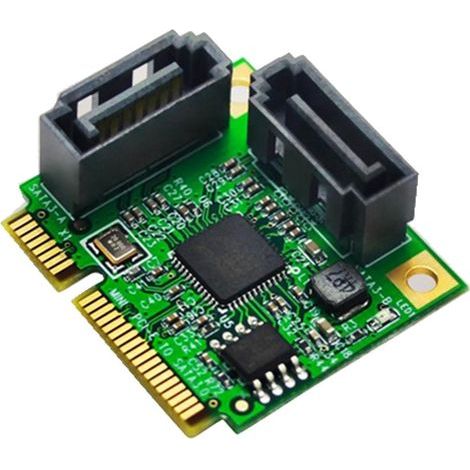 Mini-PCIe-zu-SATA-3.0-6-Gb/s-Adapter, 2 Anschlüsse, SATA-3.0-Erweiterungsadapter (1/4)