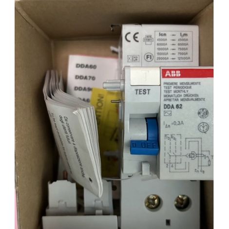 ABB DDA62 422754 Blocco Differenziale 4P 25A 0,3A
