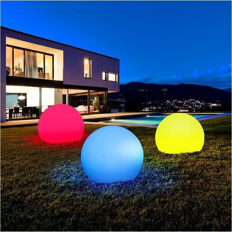 Lampada Sfera Da Terra Interno Esterno Illuminazione Giardino Palla 40 Cm Ip65 (1/4)