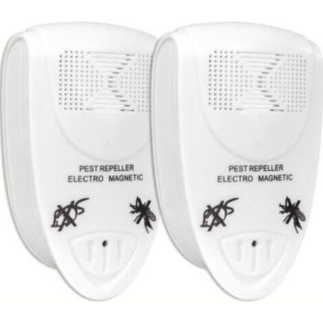 Lot de 4 répulsifs anti-nuisibles à ultrasons - idéal pour les souris et les rats, efficace contre les cafards, les fourmis, les moustiques, les mouches, les araignées et les mites. (1/4)