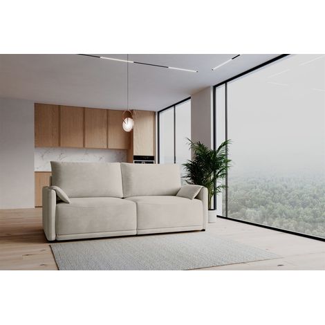 Sofa 3-Sitzer mit Schlaffunktion MIRENA in Stoff Cremona Beige (1/5)