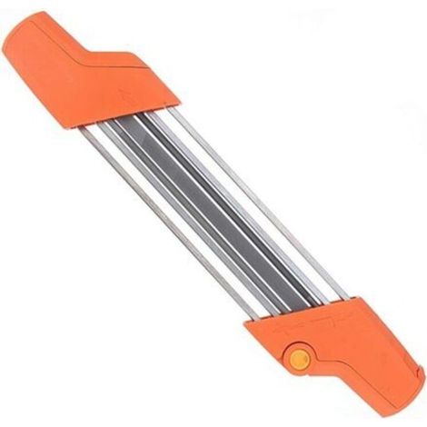 Affûteuse de chaîne de tronçonneuse 2 en 1 Easy File 3/8 "/ 4.0mm, ensemble d'affûtage de dents rapide de pas de scie à chaîne avec poignées, convient à toutes les marques Chiansaw 3/8" Pitch Chian