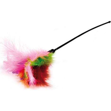 Katzenstreichler mit Federn 55 cm