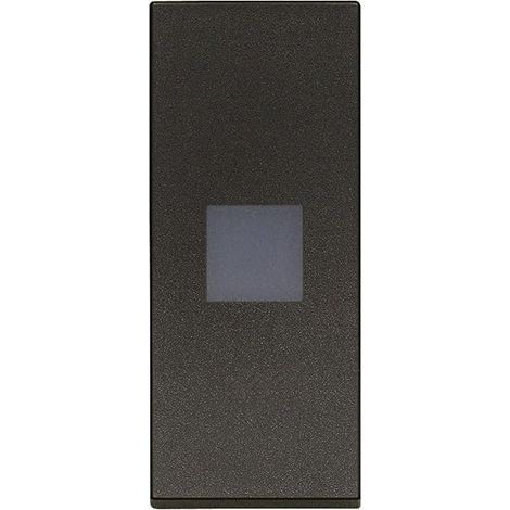 Vimar 31000.DG Linea Copritasto intercambiabile 1 modulo allineato, con diffusore illuminabile e personalizzabile con simbolo retroilluminabile, nero