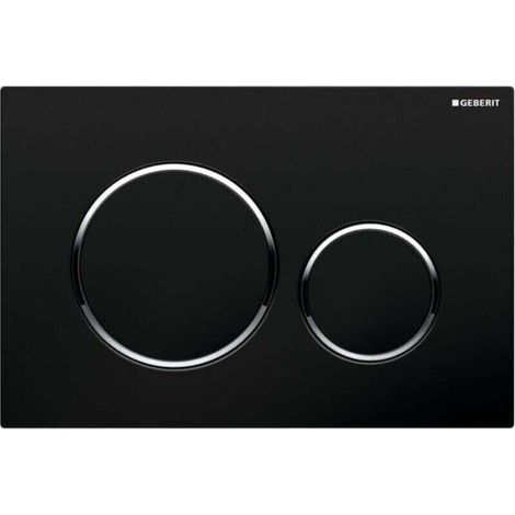 Plaque de commande Geberit DUOFIX SIGMA20, noir/chrome (115.882.KM.1) (1/3)