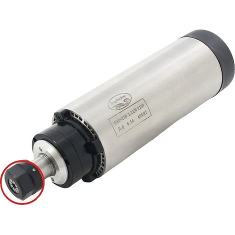 Moteur de broche refroidi par air, puissance de 2,2 kW, vitesse de 0-24000 tr/min (1/2)