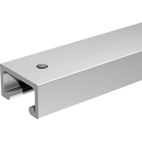 Mantion – Rail de porte coulissante aluminium argent 1500 mm – Section 16 x 9 mm – Charge maximale 100 kg – Pour espaces confinés (1/5)