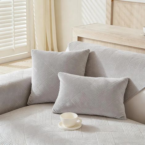 2 coussins de canapé (garniture non comprise), coussins de canapé épais antidérapants, coussins de canapé épais, coussins de canapé antidérapants, protections pour meubles, dimensions : 45 x 45 cm, gr (1/5)