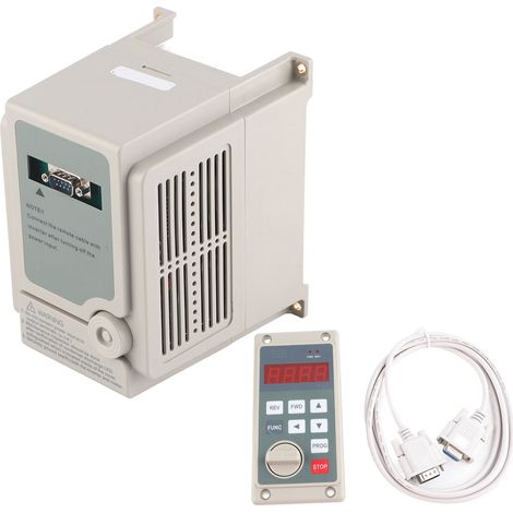 Variateur de fréquence monophasé 220V, sortie triphasée 1,5KW, convertisseur de vitesse réglable pour moteur, variateur industriel compact. (1/5)