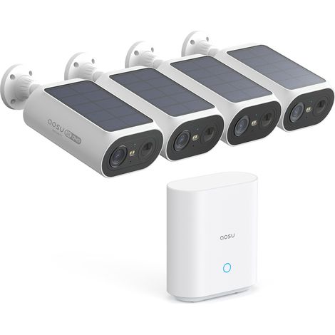 Aosu – Caméra de surveillance extérieure 3MP WiFi solaire – Vision nocturne couleur – Détecteur de mouvement – Boîtier IP65 résistant aux intempéries - AOSU 2 K (1/5)